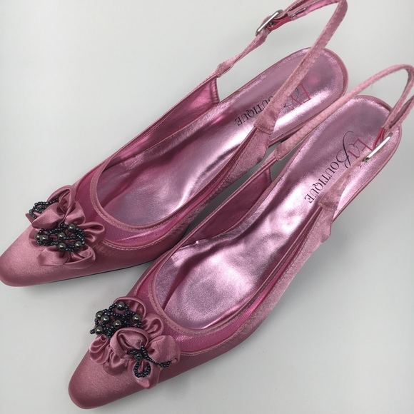 EY Boutique Women's Pink Satin 2.5 Inches Heel - Picture 5 of 16